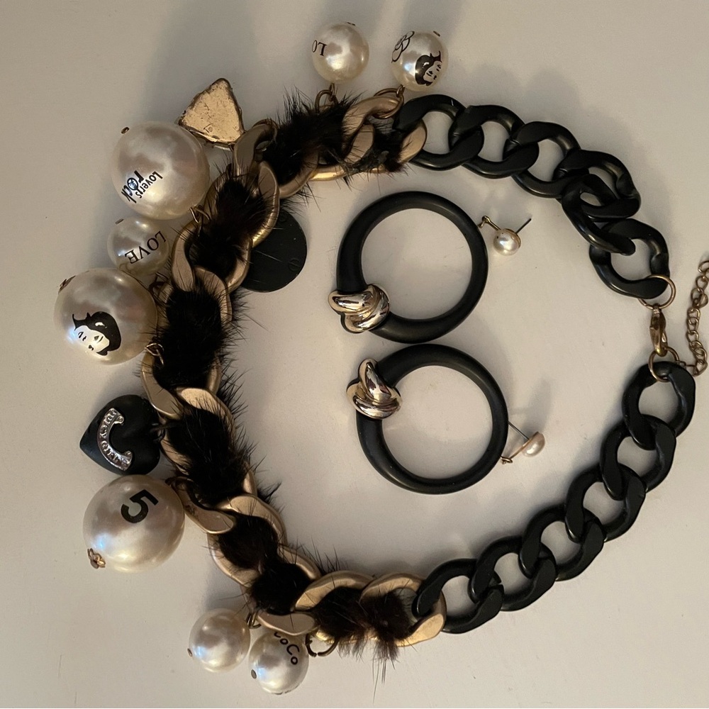 Faux Chan Necklace, Bracelet & Bracelet